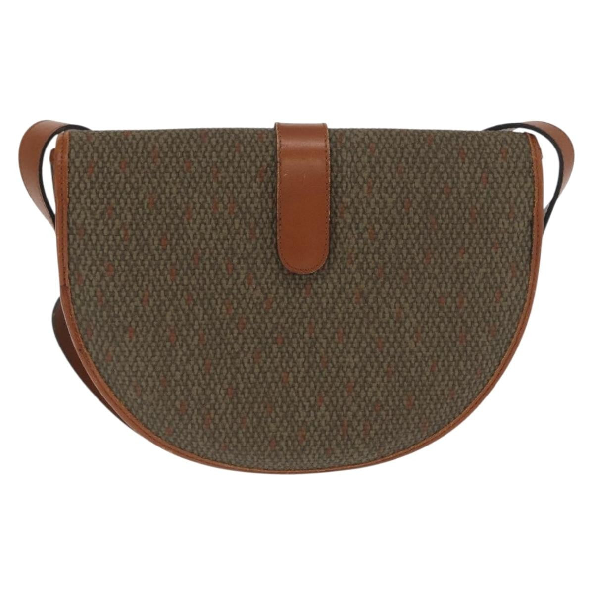 Saint Laurent Vintage Shoulder Bag Canvas Khaki Canvas Shoulder Bag Bag (Pre-Owned)