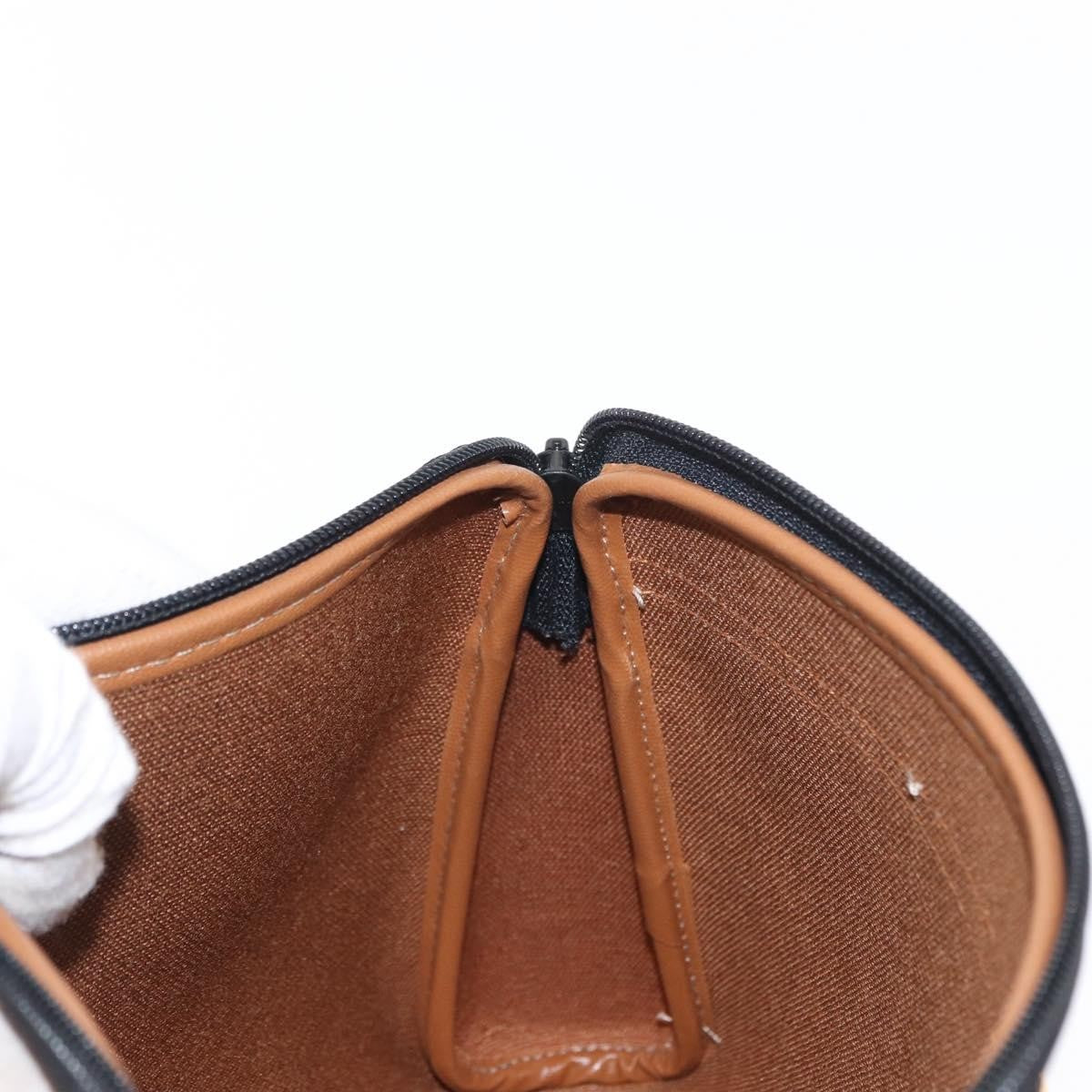 Christian Dior Vintage Honeycomb Zip Pouch Coated Canvas Black Pvc Clutche & Pouche Bag (Pre-Owned)