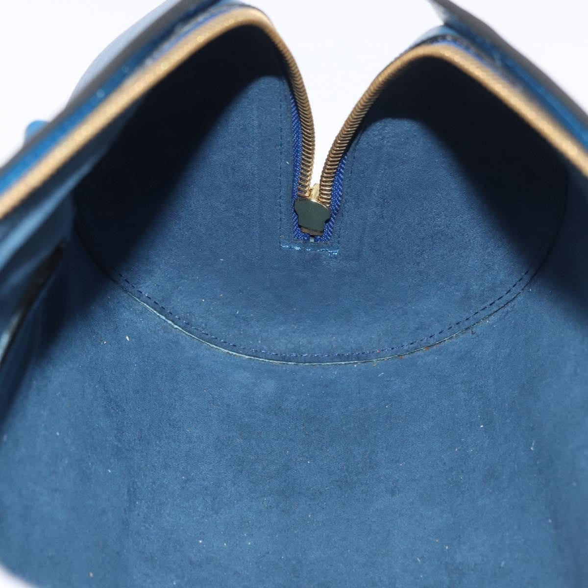 Louis Vuitton Soufflot Handbag Epi Leather Blue Leather Handbag (Pre-Owned)
