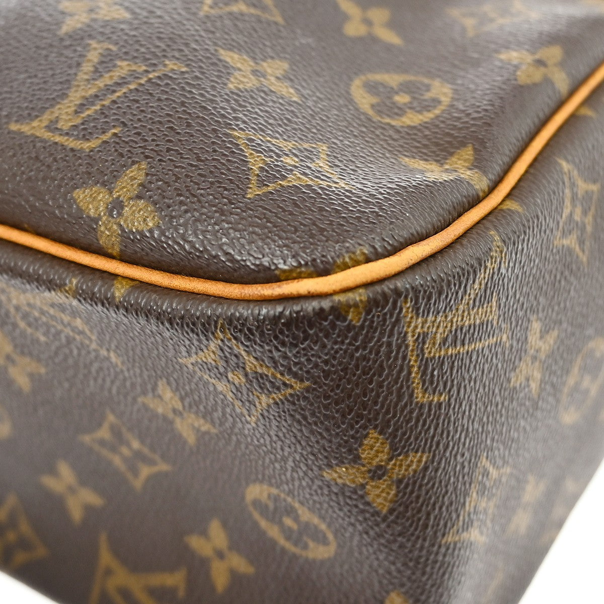 Louis Vuitton Cite Handbag Monogram Canvas Brown Canvas Shoulder Bag Bag (Pre-Owned)