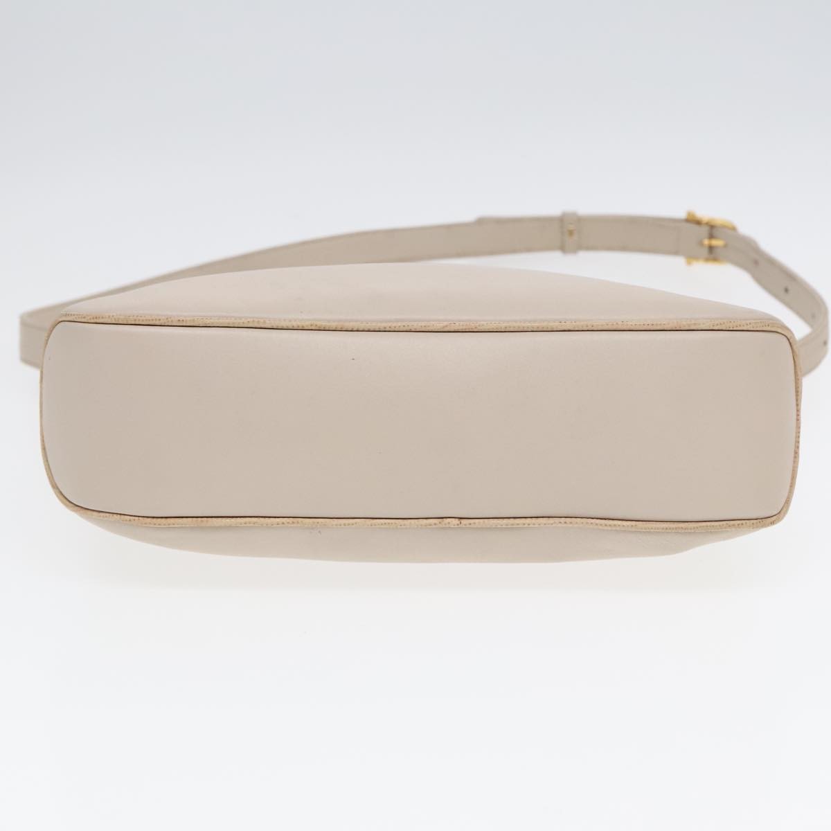 Celine Vintage Shoulder Bag Leather Beige Leather Shoulder Bag Bag (Pre-Owned)