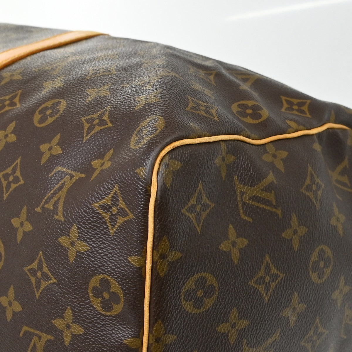 Louis Vuitton Keepall Bag Monogram Canvas Brown Canvas Travel Bag Bag (Pre-Owned)
