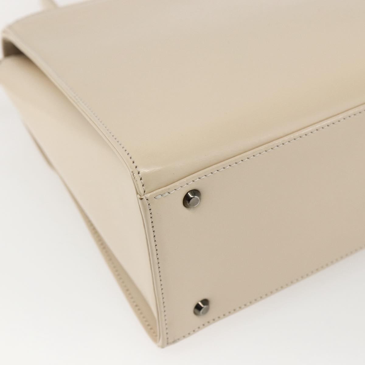 Givenchy Vintage 4G Handbag Leather Beige Leather Handbag (Pre-Owned)