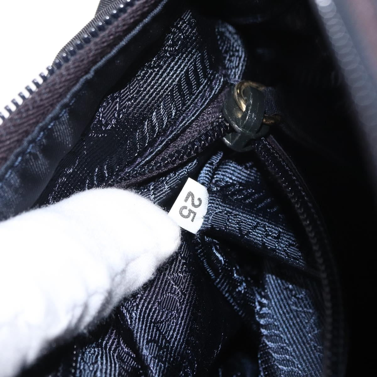 Prada Metal Handles Tote Tessuto Navy Nylon Tote Bag Bag (Pre-Owned)