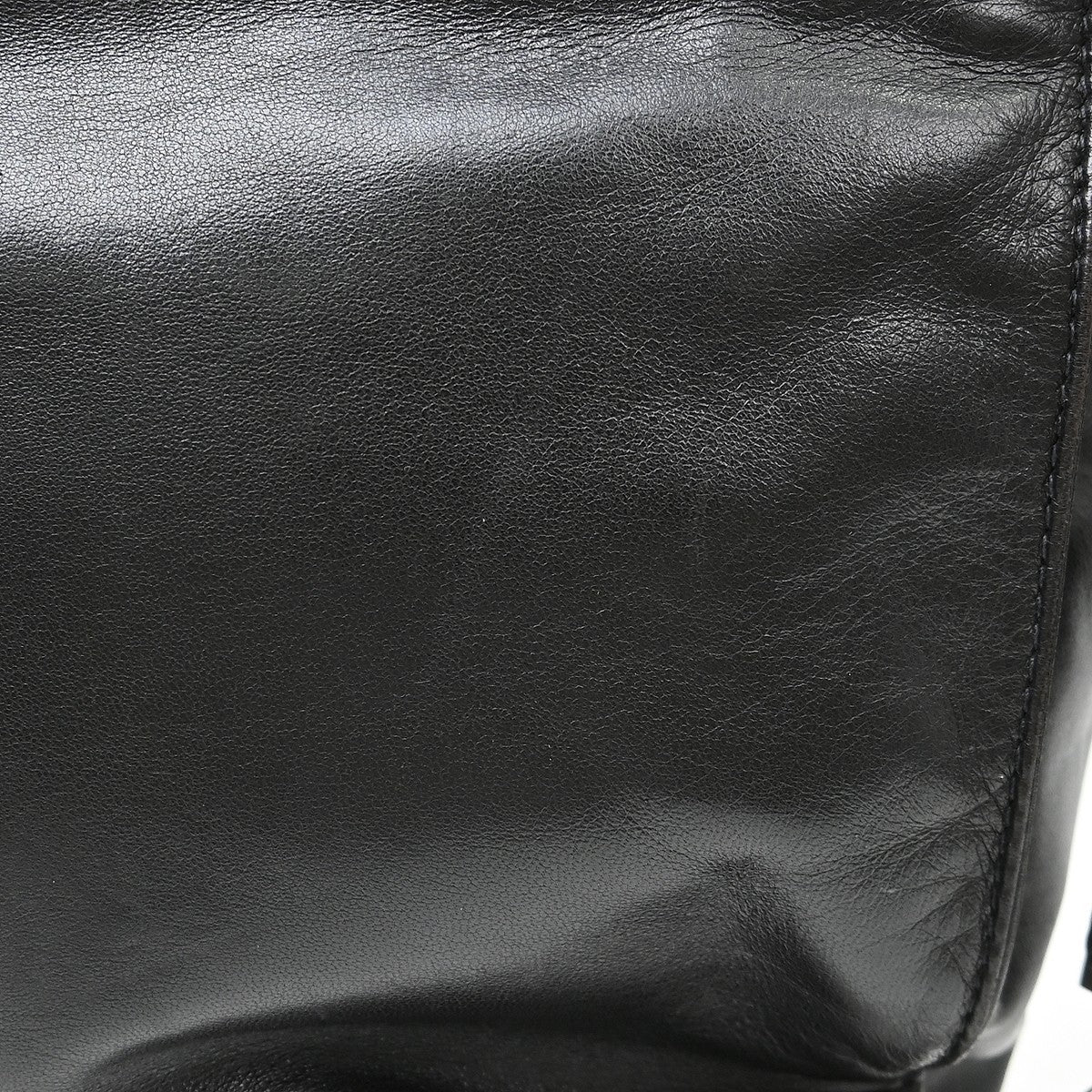 Chanel Vintage Flap Backpack Leather Black Leather Backpack Bag (Pre-Owned)