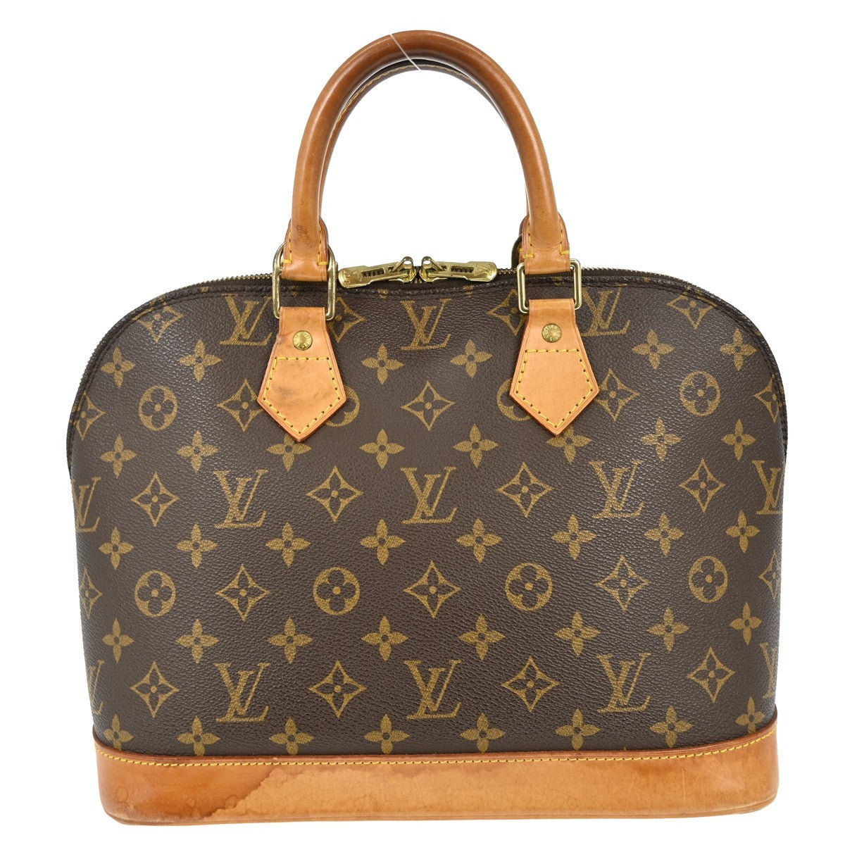 Louis Vuitton Alma Handbag Monogram Canvas Brown Canvas Handbag (Pre-Owned)