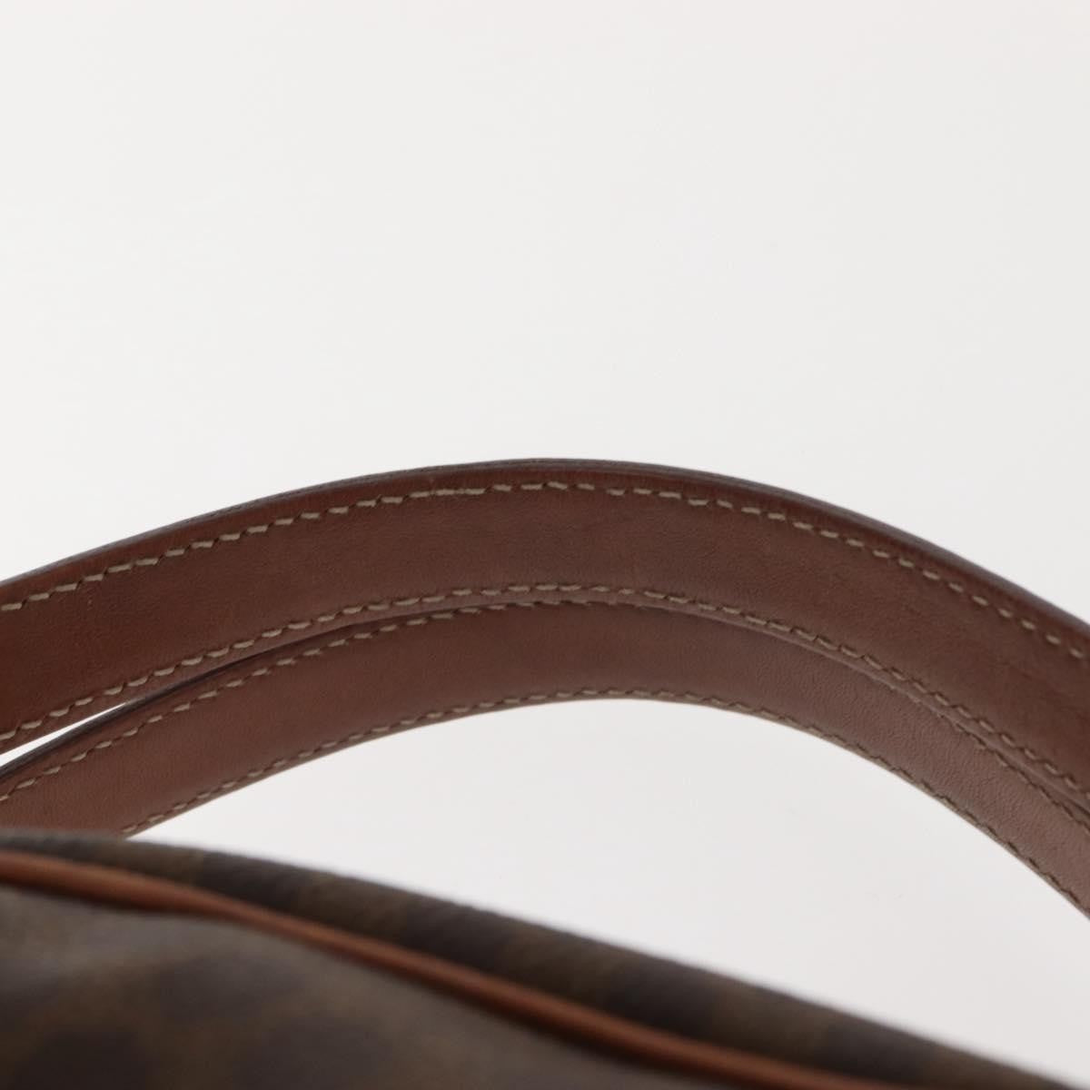 Celine Vintage Macadam Handbag Canvas And Leather Brown Canvas Handbag (Pre-Owned)