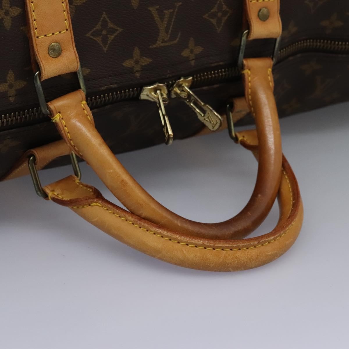 Louis Vuitton Keepall Bag Monogram Canvas Brown Canvas Travel Bag Bag (Pre-Owned)
