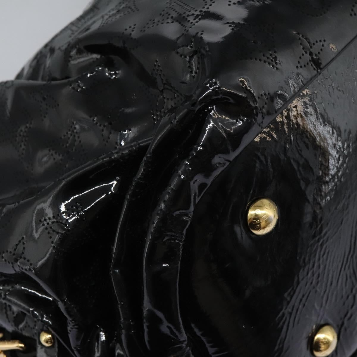 Louis Vuitton L Hobo Surya Leather Black Patent_Leather Handbag (Pre-Owned)