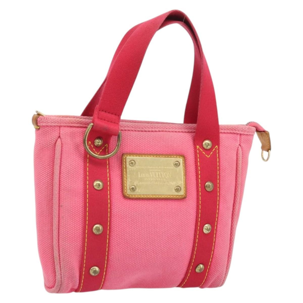 Louis Vuitton Antigua Tote Canvas Pink Canvas Handbag (Pre-Owned)