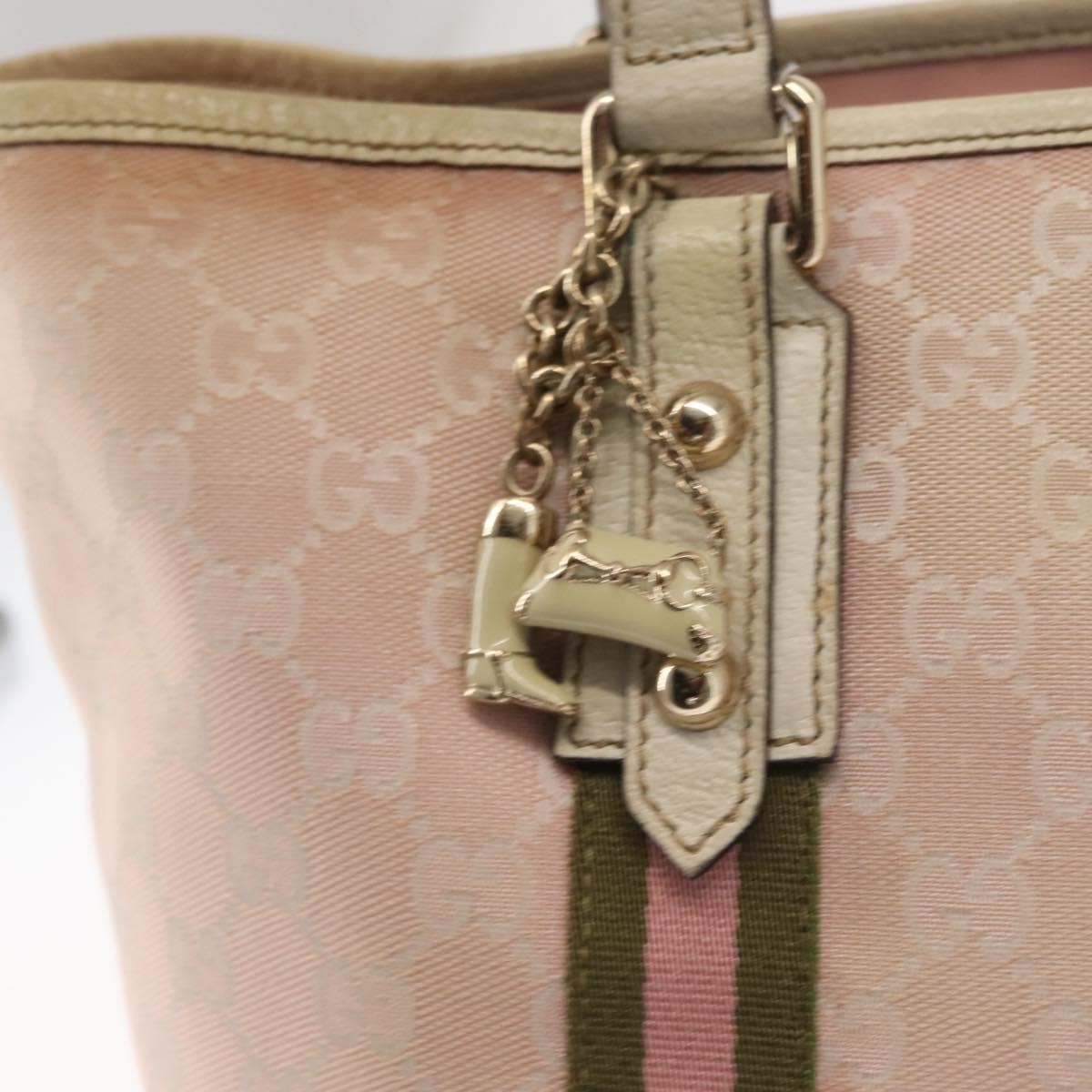 Gucci Jolicoeur Tote Gg Canvas Pink Canvas Tote Bag Bag (Pre-Owned)