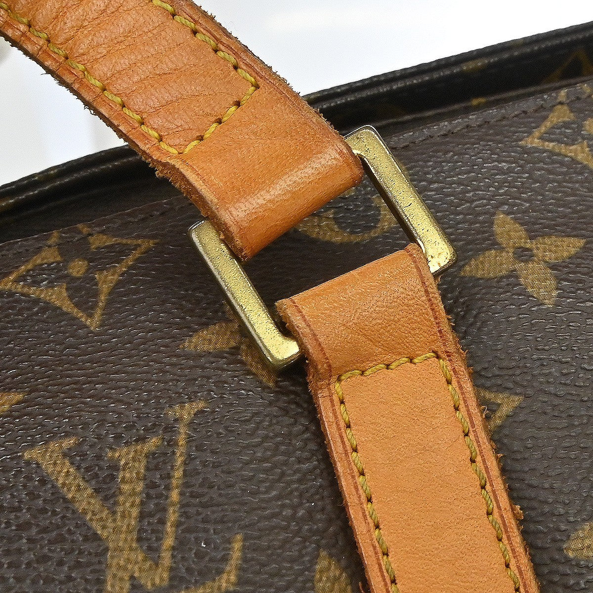 Louis Vuitton Cabas Mezzo Monogram Canvas Brown Canvas Tote Bag Bag (Pre-Owned)