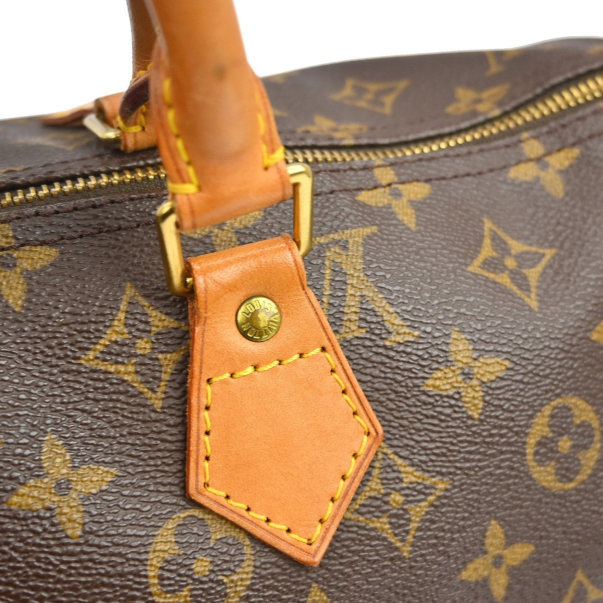 Louis Vuitton Speedy Handbag Monogram Canvas Brown Canvas Handbag (Pre-Owned)