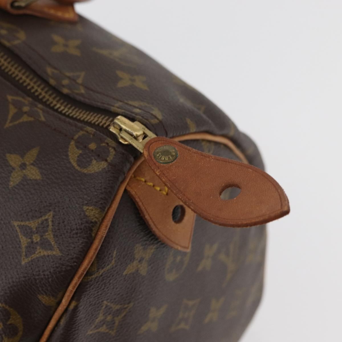 Louis Vuitton Speedy Handbag Monogram Canvas Brown Canvas Handbag (Pre-Owned)
