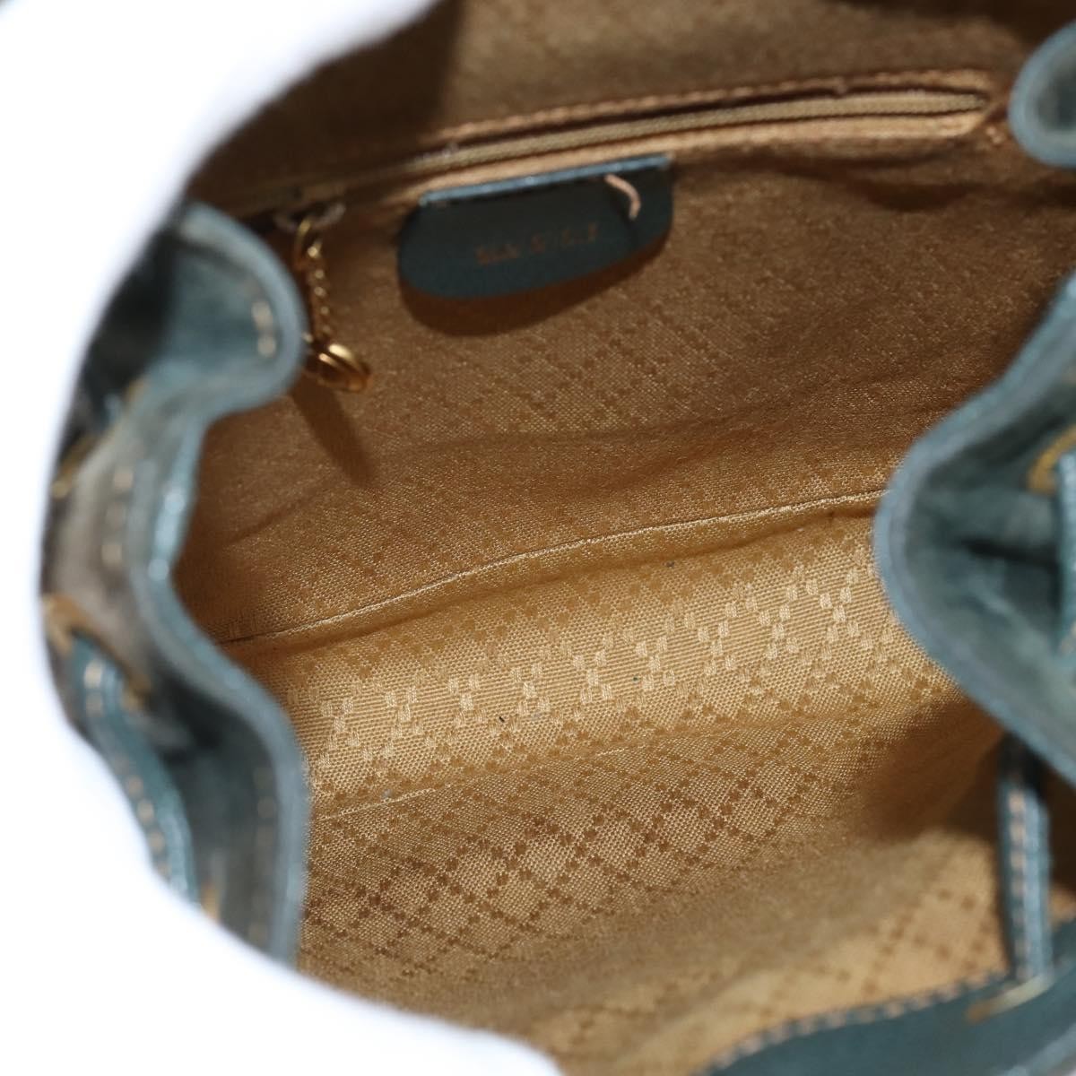 Gucci Vintage Bamboo Backpack Suede Khaki Suede Backpack Bag (Pre-Owned)