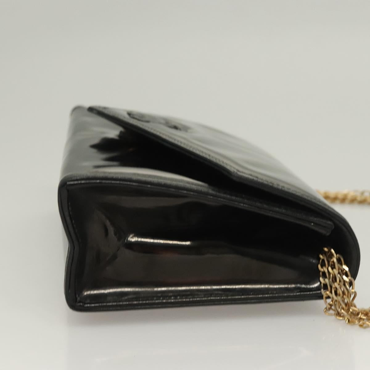 Chanel Cc Envelope Flap Crossbody Patent Leather Black Patent_Leather Clutche & Pouche Bag (Pre-Owned)