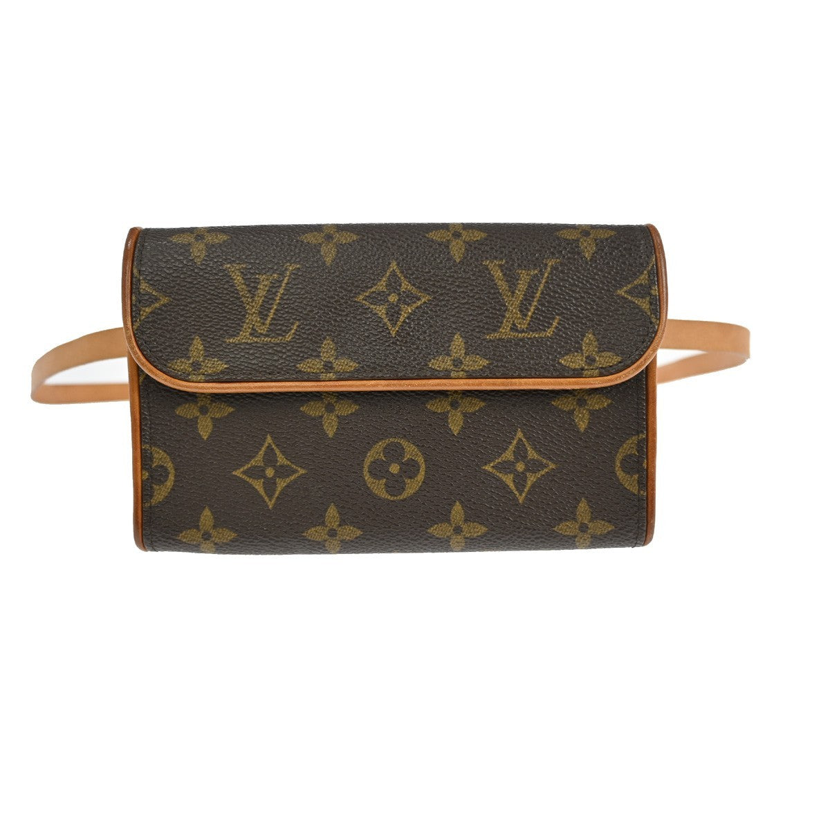 Louis Vuitton Florentine Waist Bag Monogram Canvas Brown Canvas Clutche & Pouche Bag (Pre-Owned)