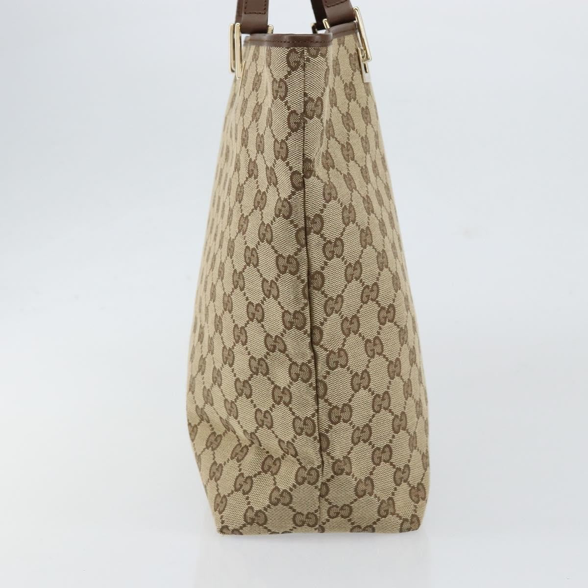 Gucci Vintage Bucket Shopping Tote Gg Canvas Beige Canvas Tote Bag Bag (Pre-Owned)