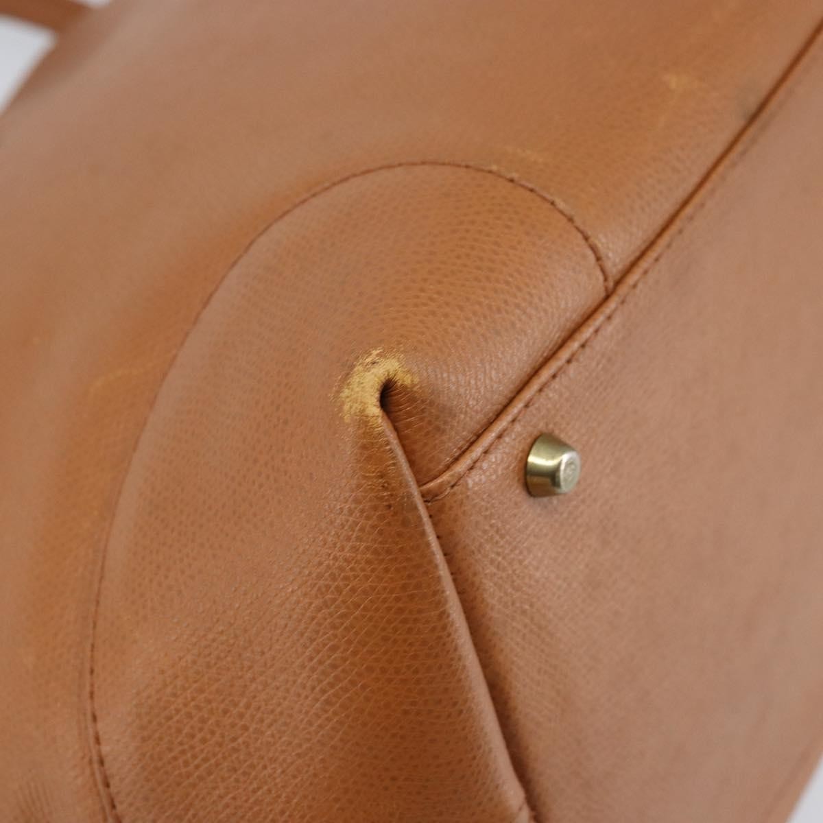 MCM Vintage Handbag Leather Brown Leather Handbag (Pre-Owned)