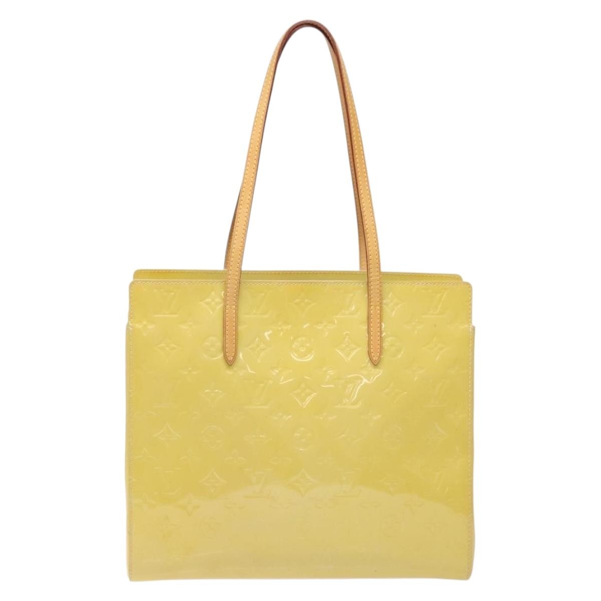 Louis Vuitton Catalina Handbag Monogram Vernis Yellow Patent_Leather Tote Bag Bag (Pre-Owned)