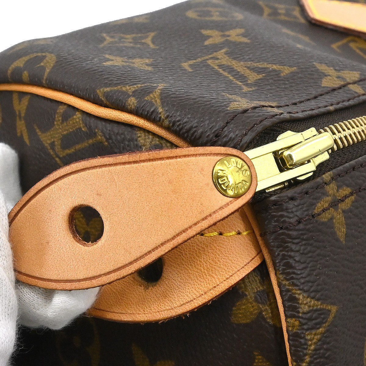 Louis Vuitton Speedy Handbag Monogram Canvas Brown Canvas Handbag (Pre-Owned)