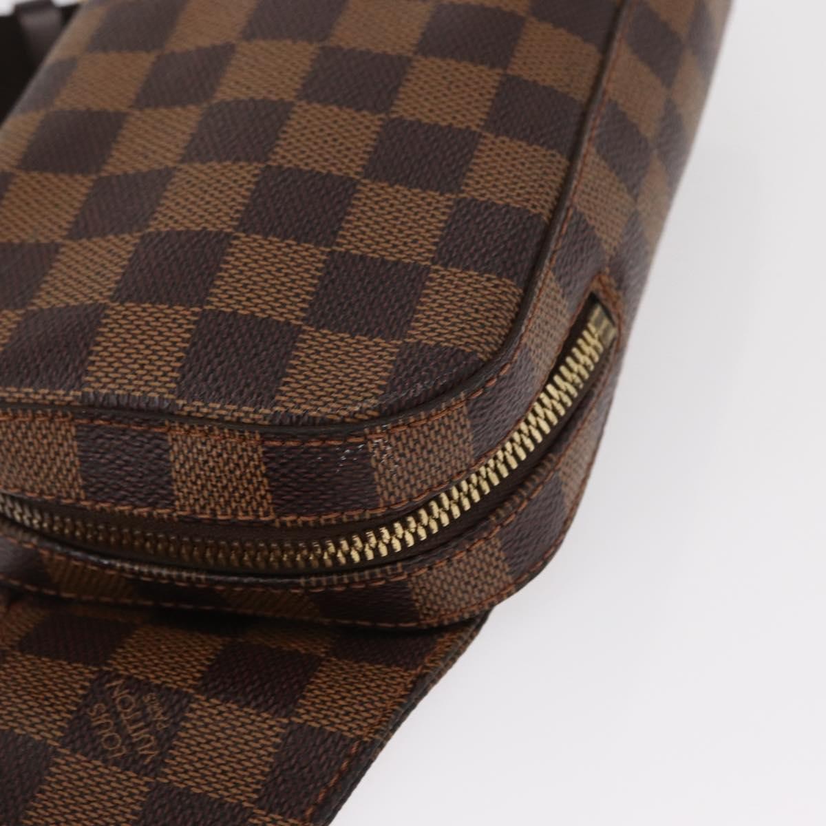 Louis Vuitton Geronimos Waist Bag Damier Brown Canvas Shoulder Bag Bag (Pre-Owned)