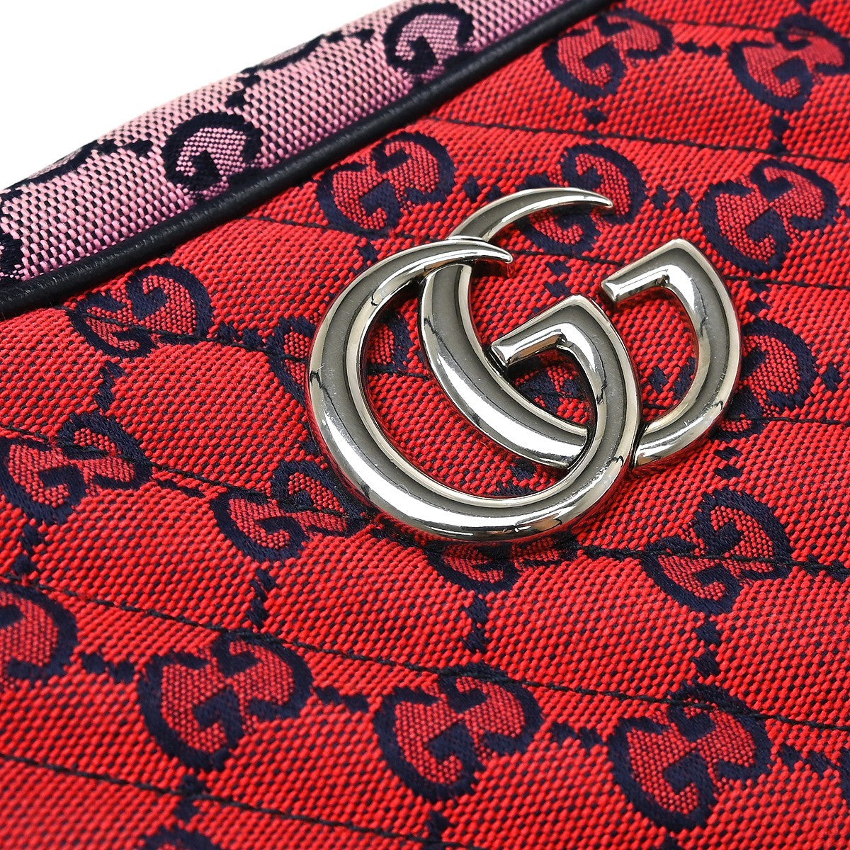 Gucci Gg Marmont Camera Bag Canvas Multicolour Canvas Handbag (Pre-Owned)