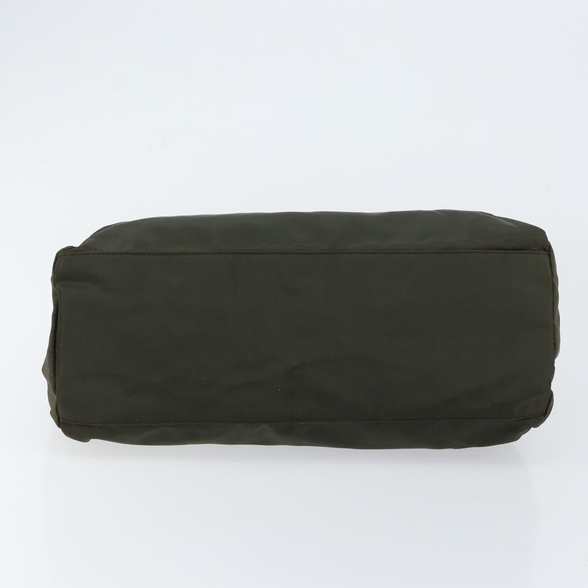 Prada Vintage Zip Tote Tessuto Khaki Nylon Tote Bag Bag (Pre-Owned)