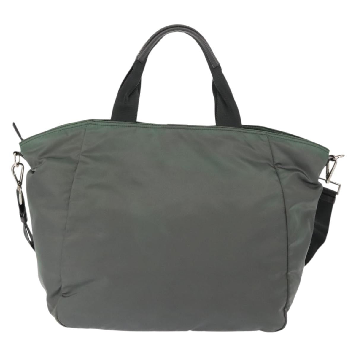 Prada Vela Convertible Tote Tessuto Khaki Nylon Tote Bag Bag (Pre-Owned)