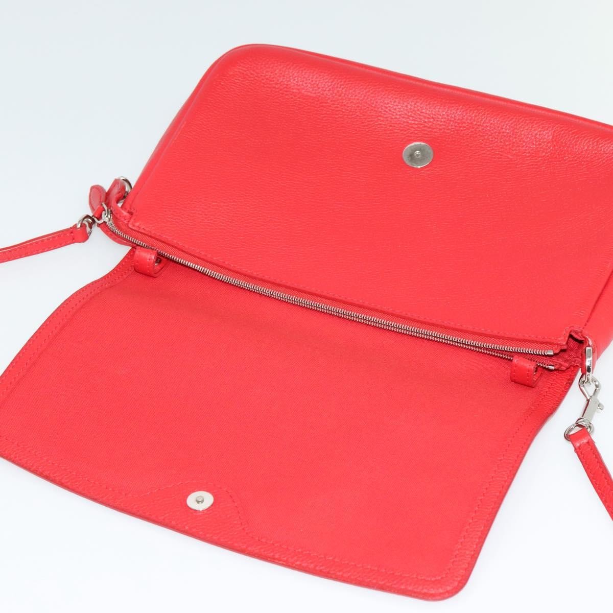 Louis Vuitton Essential Cuir Boheme Handbag Leather Red Leather Shoulder Bag Bag (Pre-Owned)