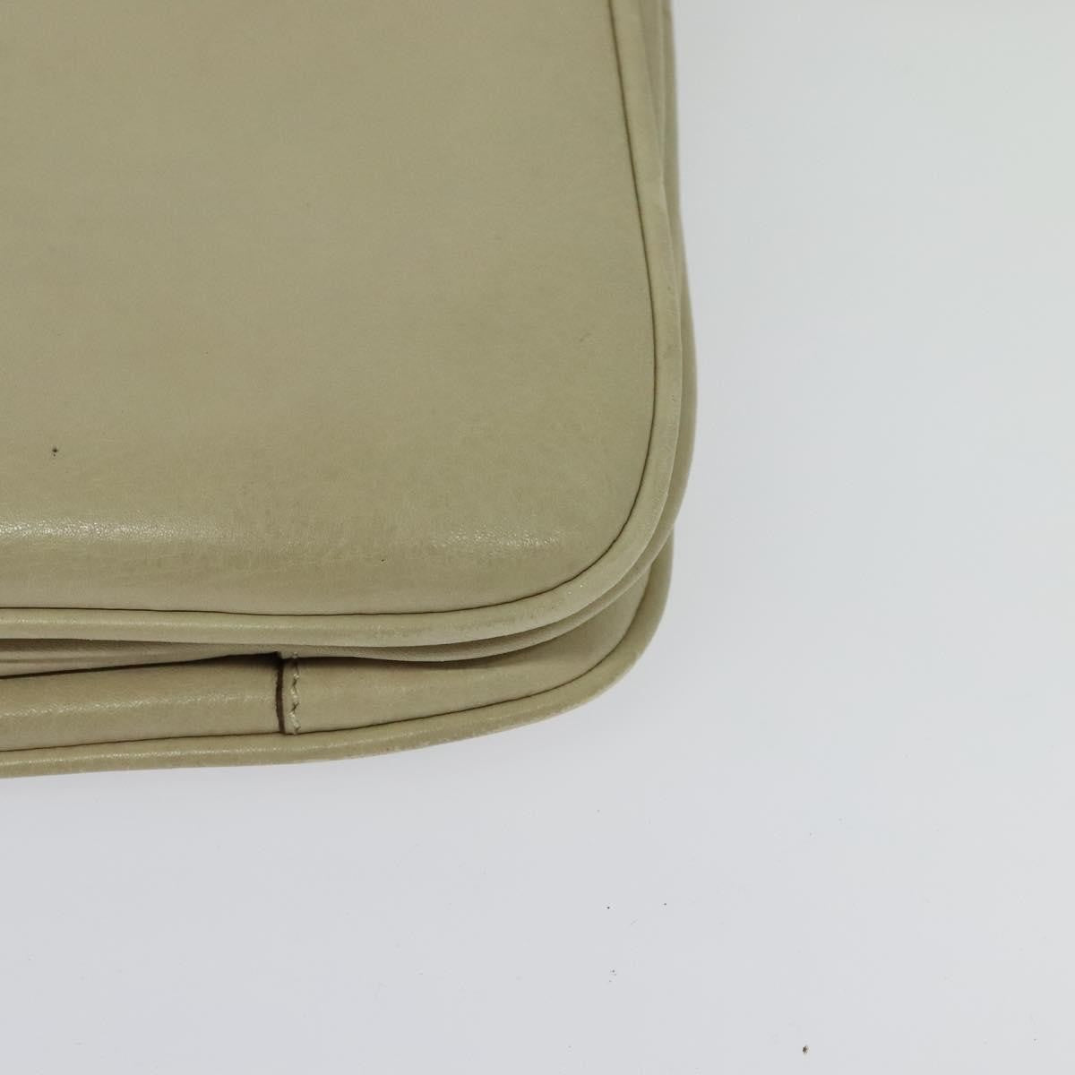 Celine Shoulder Bag Leather Beige Leather Shoulder Bag Bag (Pre-Owned)