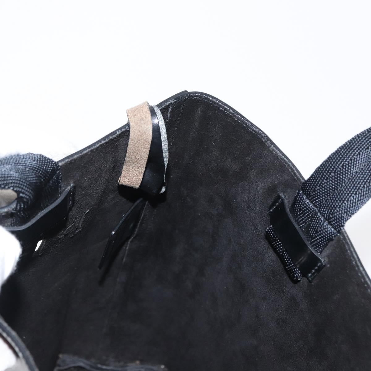 Prada Vintage Handbag Leather Black Leather Handbag (Pre-Owned)
