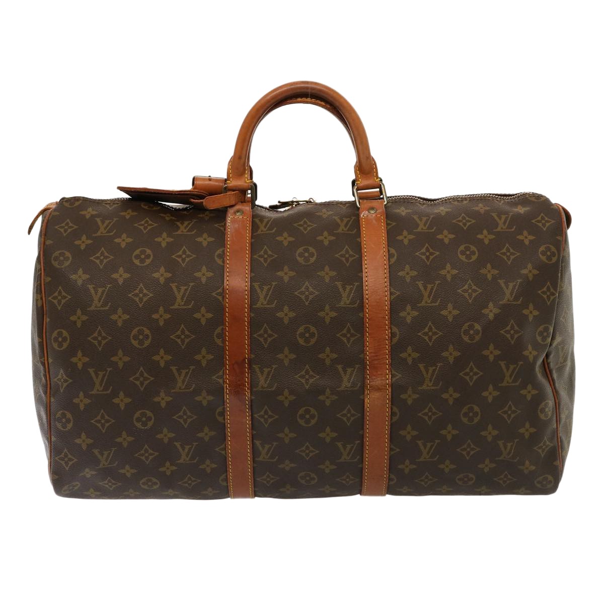 Louis Vuitton Keepall Bag Monogram Canvas Brown Canvas Travel Bag Bag (Pre-Owned)