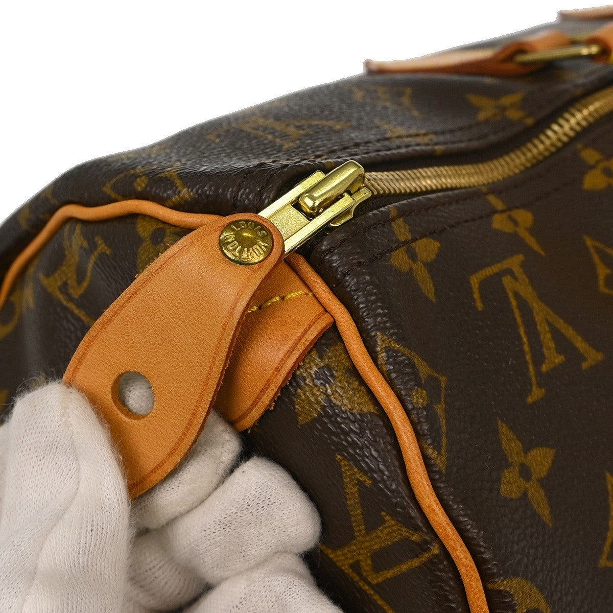 Louis Vuitton Speedy Handbag Monogram Canvas Brown Canvas Handbag (Pre-Owned)