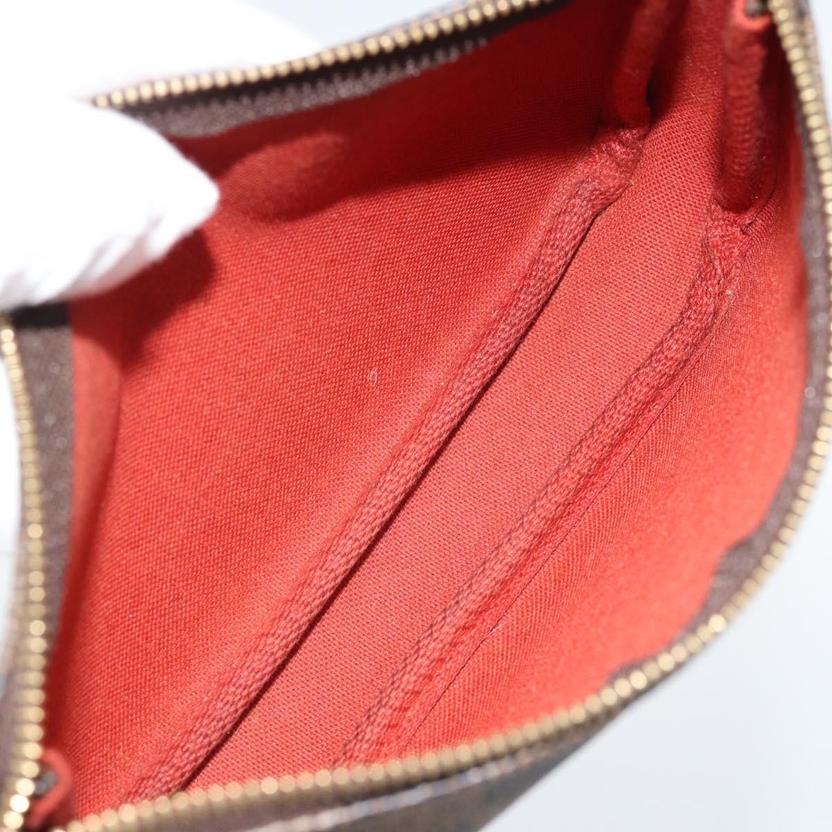 Louis Vuitton Mini Pochette Accessoires Damier Canvas Brown Canvas Clutche & Pouche Bag (Pre-Owned)