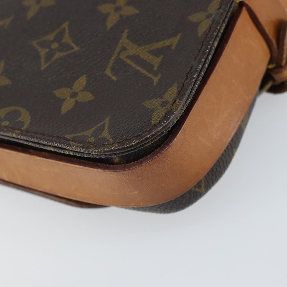 Louis Vuitton Cartouchiere Handbag Monogram Canvas Brown Canvas Shoulder Bag Bag (Pre-Owned)