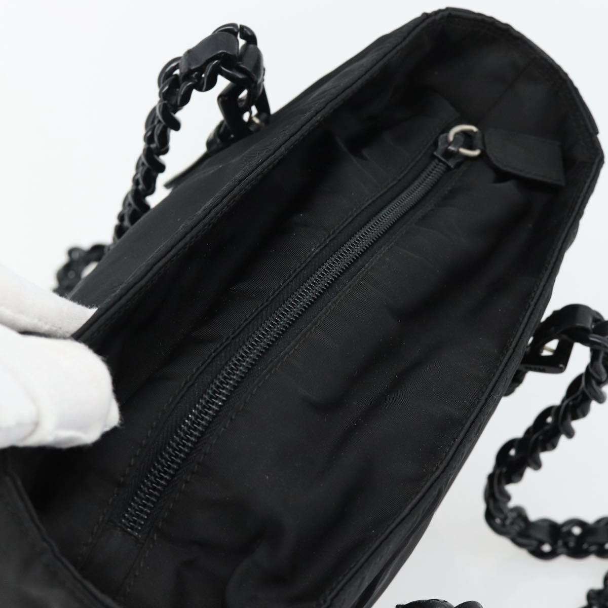 Prada Shoulder Bag Nylon Black Black Nylon Shoulder Bag Bag (Pre-Owned)