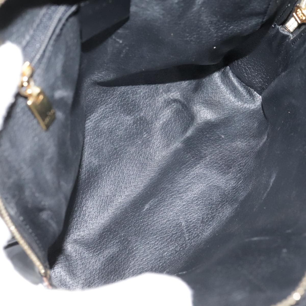Celine Vintage Macadam Backpack Canvas And Leather Black Canvas Backpack Bag (Pre-Owned)