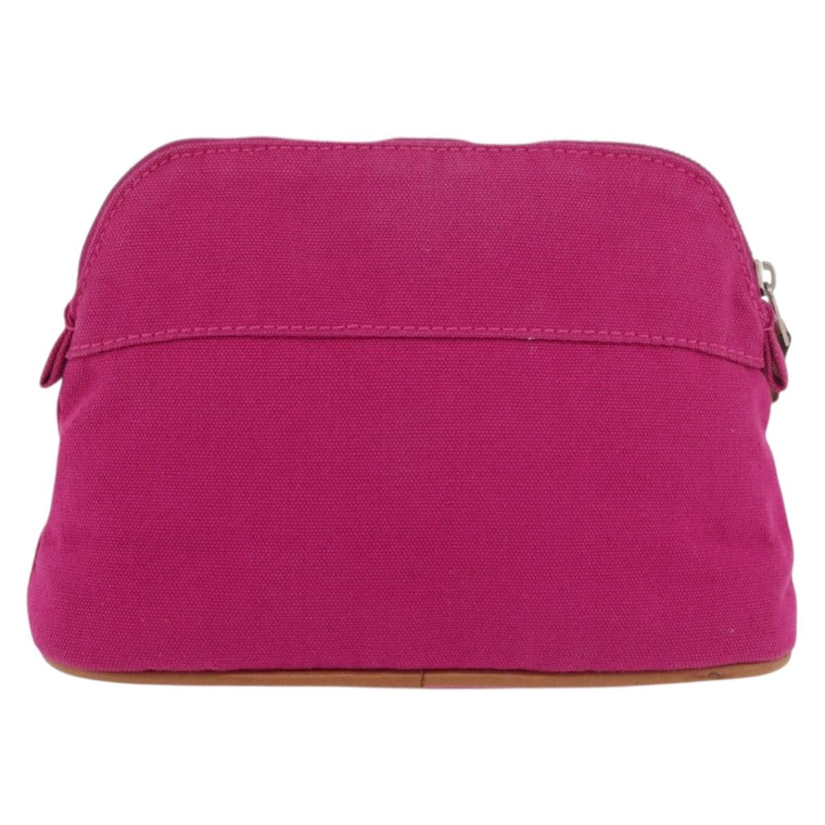 Hermes Bolide Travel Pouch Canvas Pink Canvas Clutche & Pouche Bag (Pre-Owned)