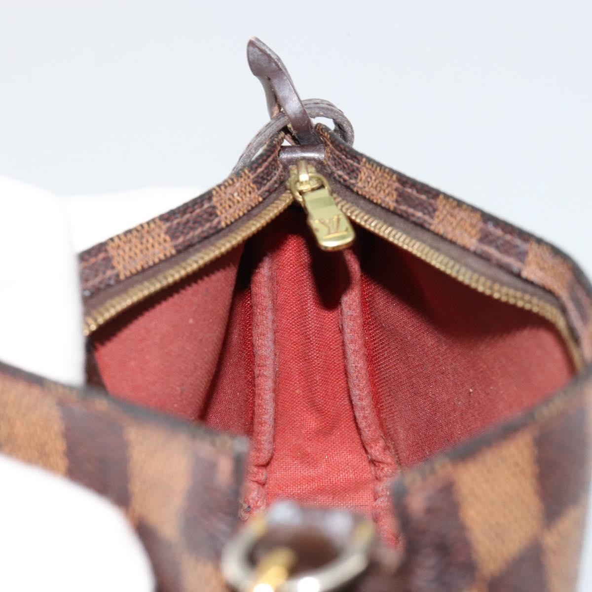 Louis Vuitton Navona Pochette Accessoires Damier Brown Canvas Clutche & Pouche Bag (Pre-Owned)