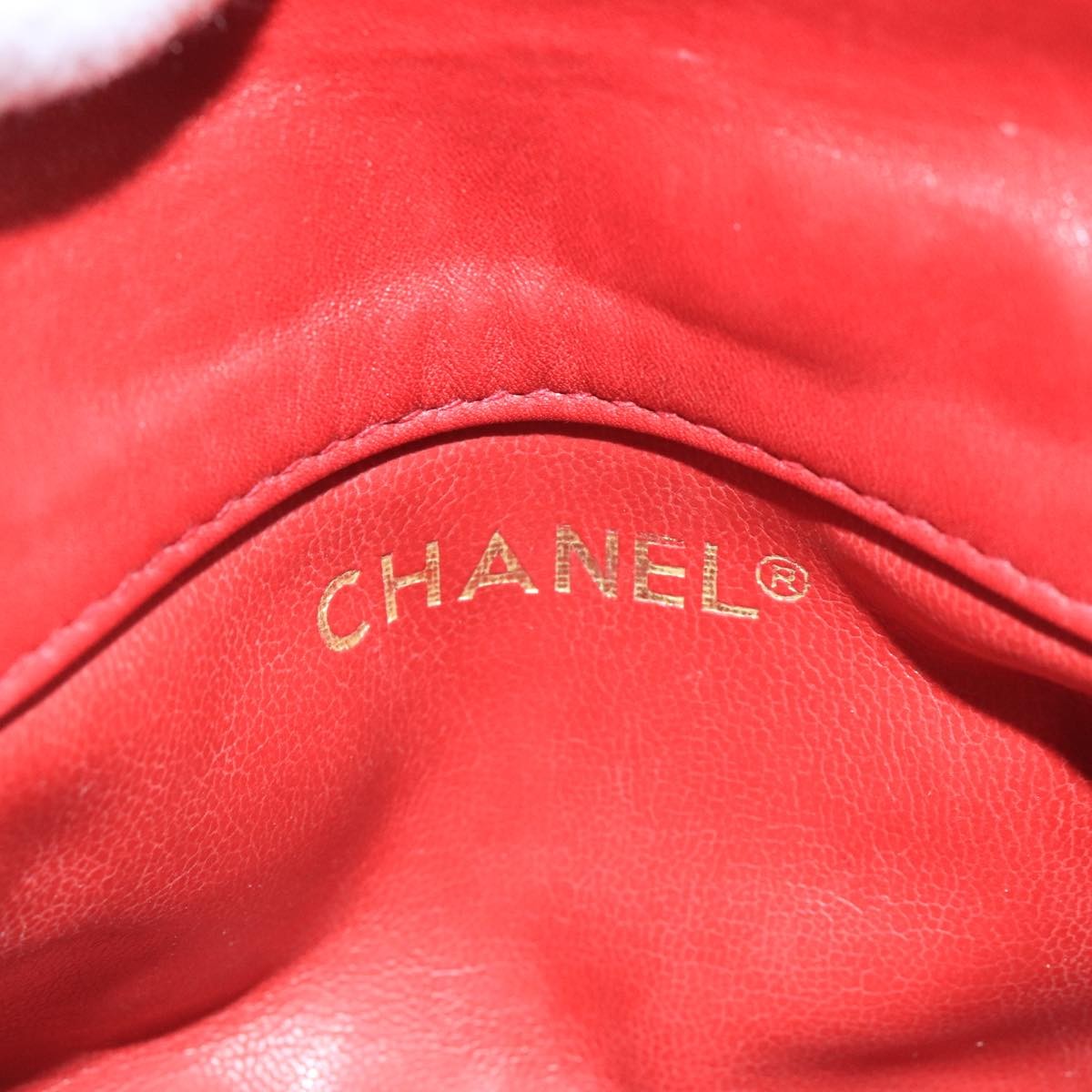 Chanel Vintage Cc Flap Waist Bag Quilted Leather Red Leather Clutche & Pouche Bag (Pre-Owned)