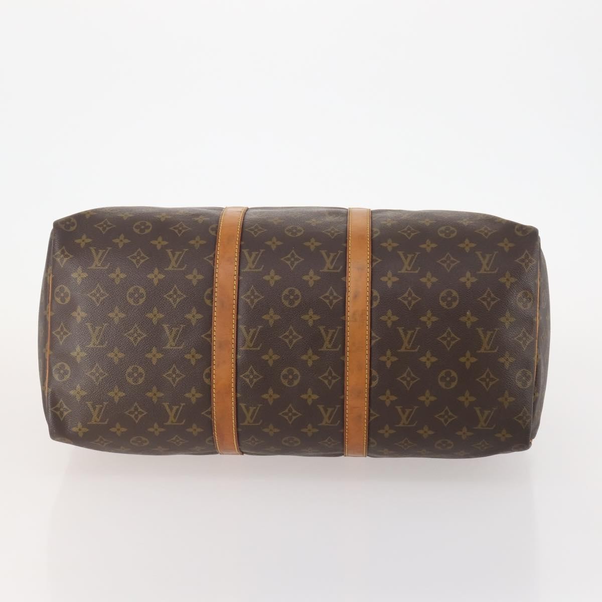 Louis Vuitton Keepall Bag Monogram Canvas Brown Canvas Travel Bag Bag (Pre-Owned)