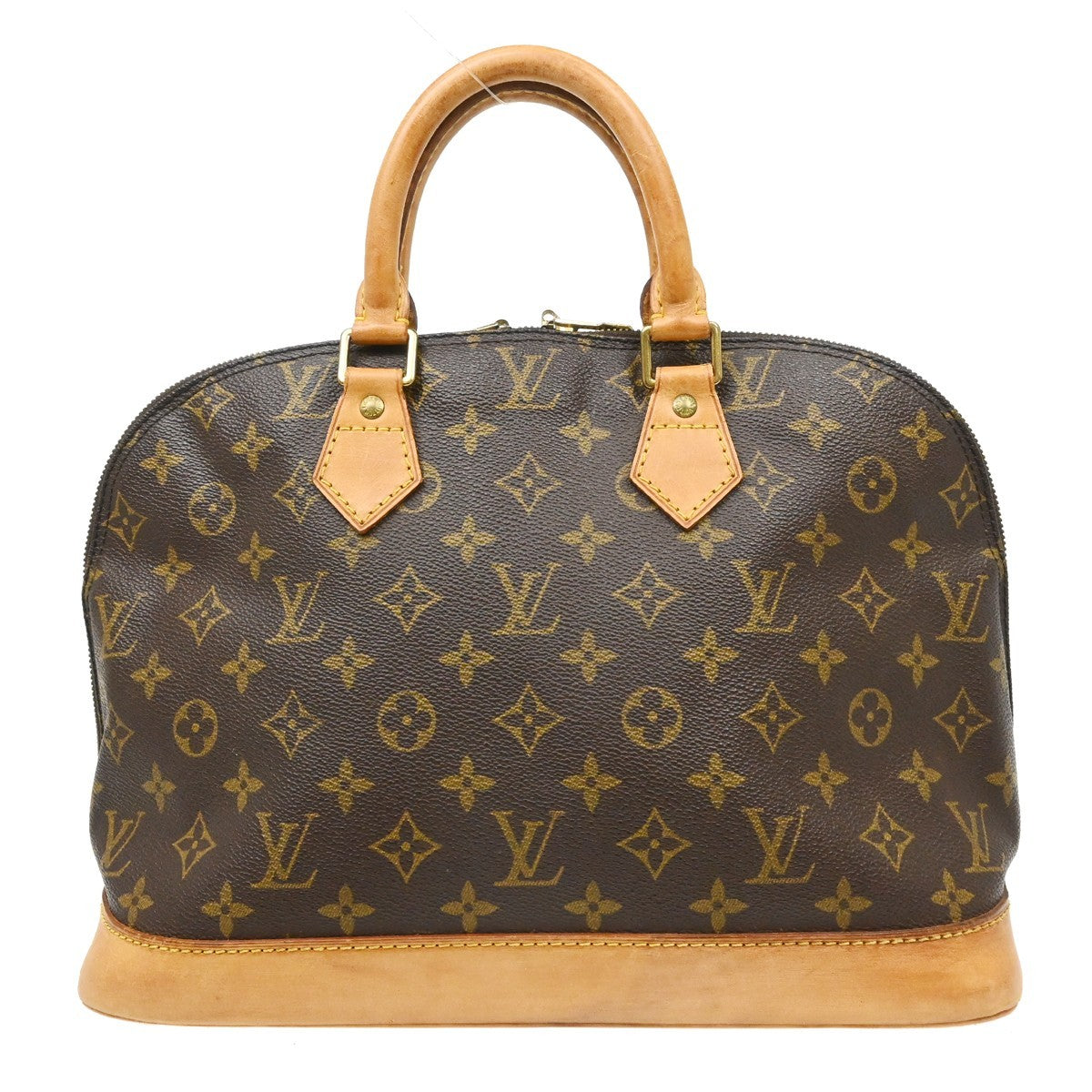 Louis Vuitton Alma Handbag Monogram Canvas Brown Canvas Handbag (Pre-Owned)