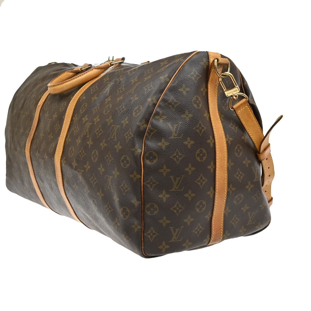 Louis Vuitton Keepall Bandouliere Bag Monogram Canvas Brown Canvas Travel Bag Bag (Pre-Owned)