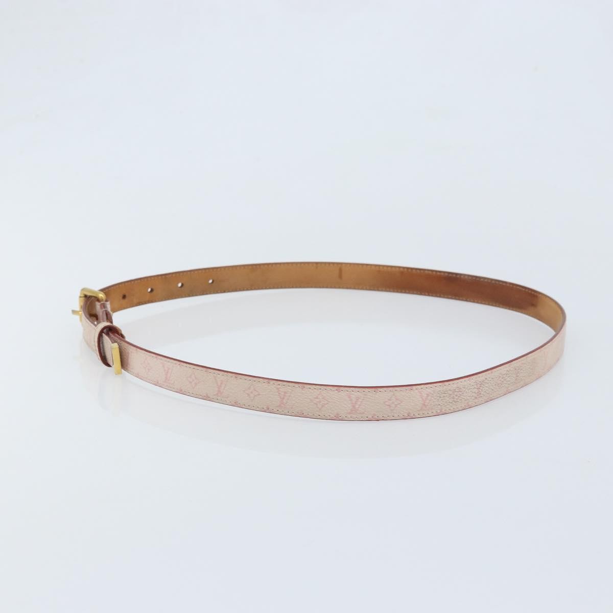 Louis Vuitton Signature Chain Belt Monogram Eclipse Canvas Pink Canvas Belts Accessory (Pre-Owned)