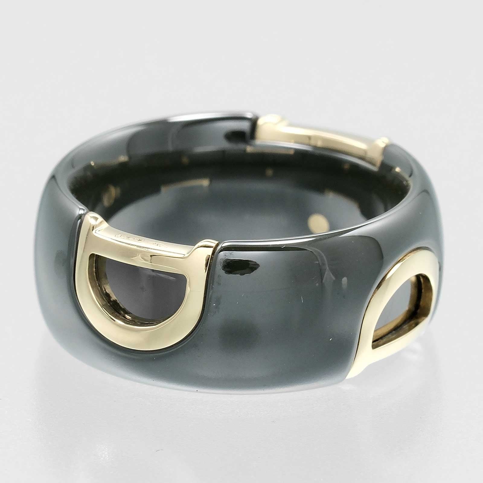 Damiani D Icon Ring K18 (White Gold), Ceramic And Diamond Green Ceramic Ring Jewelry (Pre-Owned)
