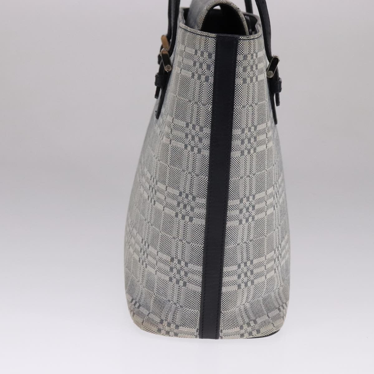 Burberry Vintage Tote Bag Canvas Gray Canvas Tote Bag Bag (Pre-Owned)