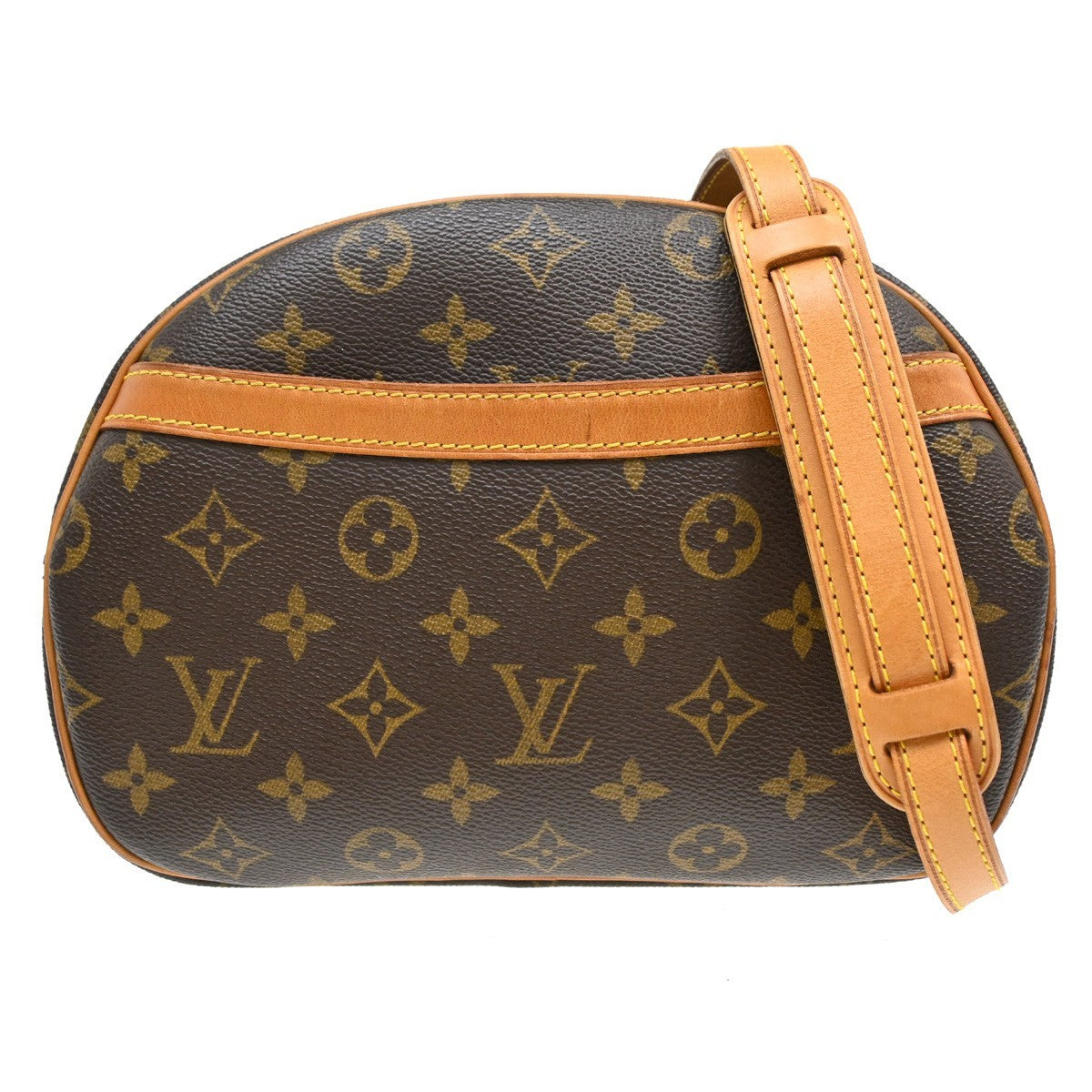Louis Vuitton Blois Handbag Monogram Canvas Brown Canvas Shoulder Bag Bag (Pre-Owned)
