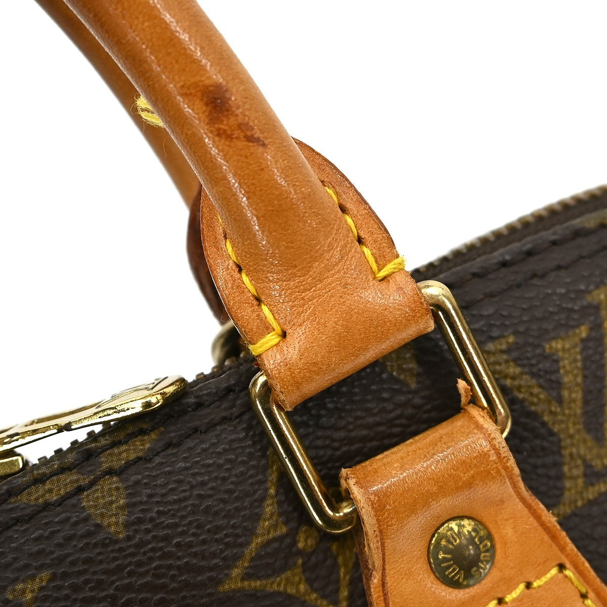 Louis Vuitton Alma Handbag Monogram Canvas Brown Canvas Handbag (Pre-Owned)