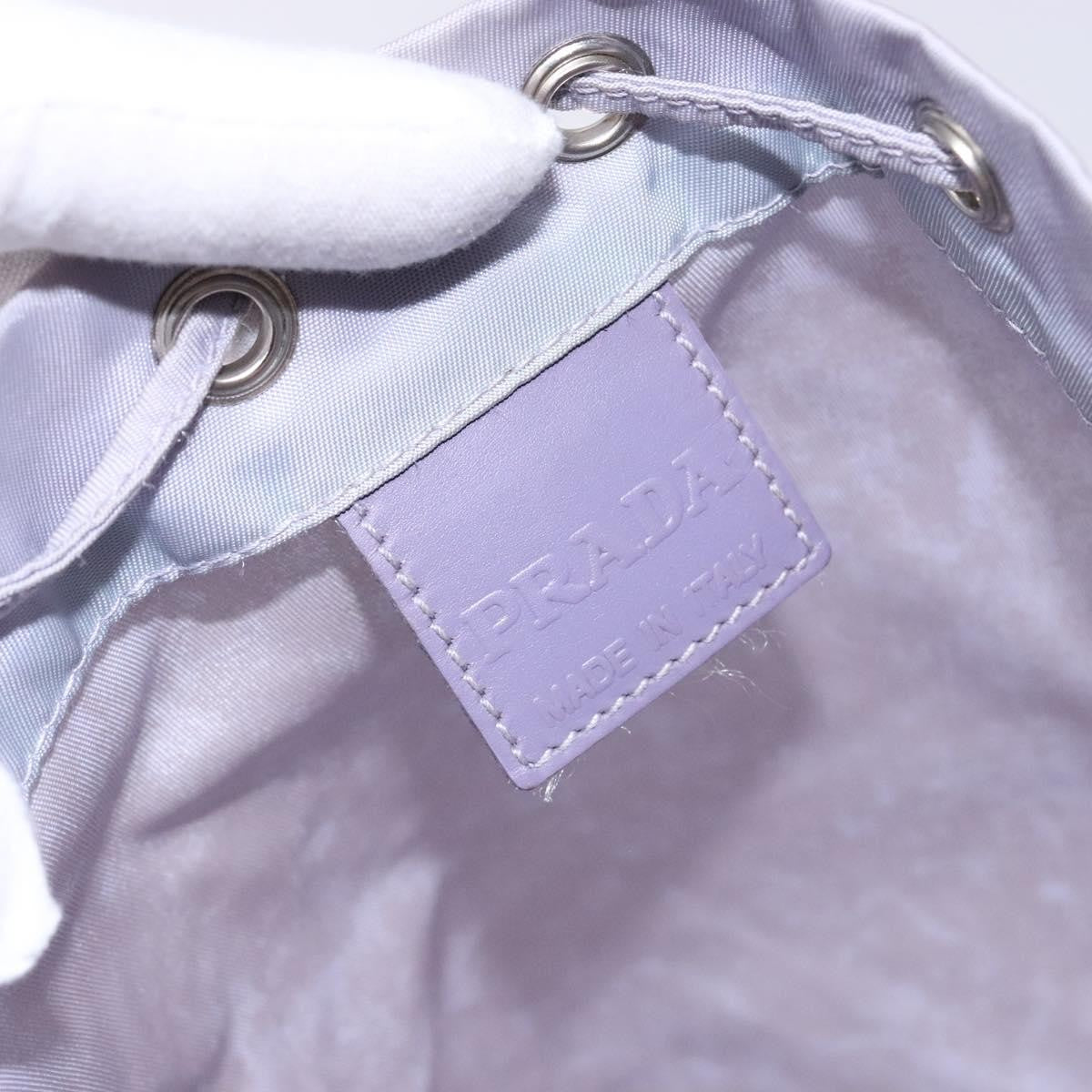 Prada Vela Drawstring Bucket Pouch Tessuto Purple Nylon Bag (Pre-Owned)